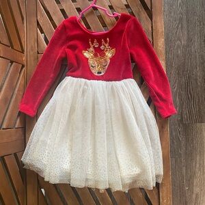 Zunie Red and White Reindeer Dress